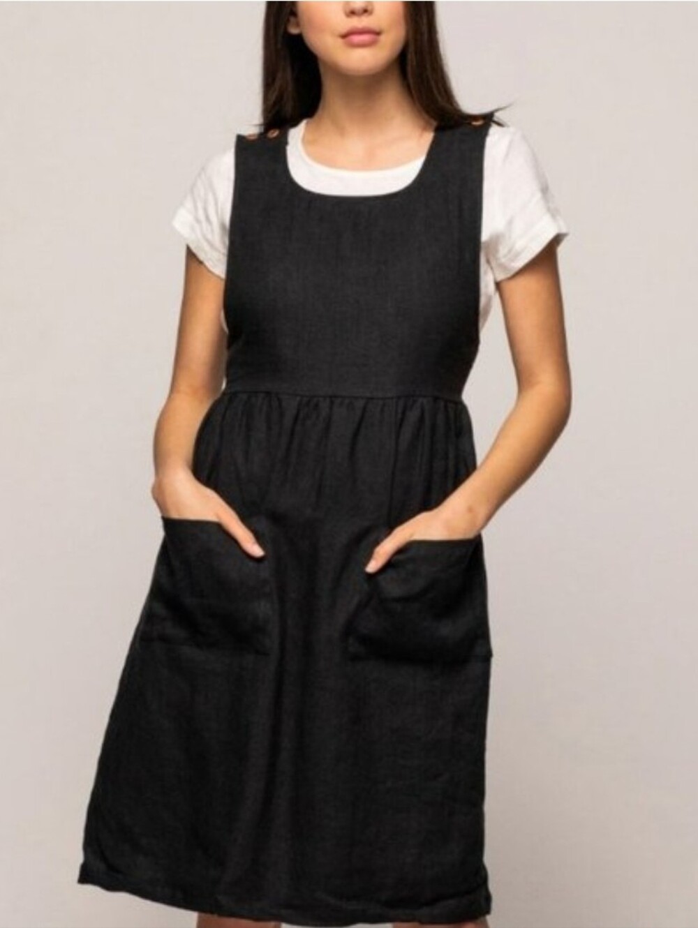 Pyne & Smith No. 32 Black Pinafore Dress XS - Picture 2 of 12